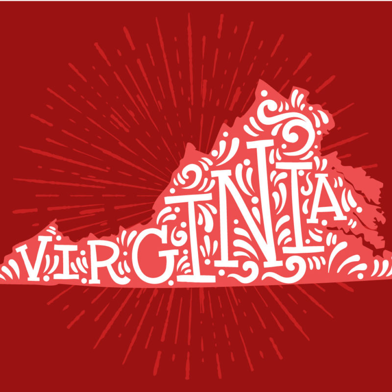 colorful vector art of virginia